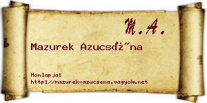 Mazurek Azucséna névjegykártya